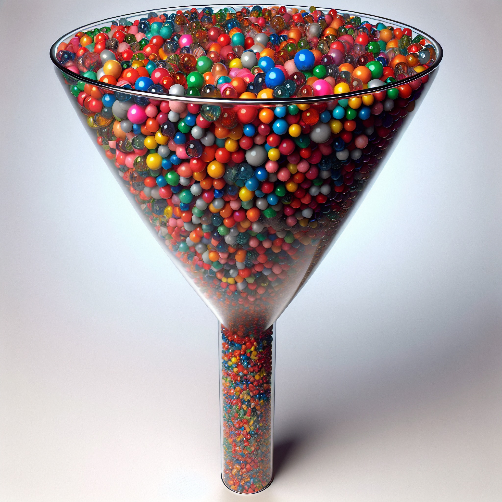 The marble-count container used for the wisdom-of-crowds experiment